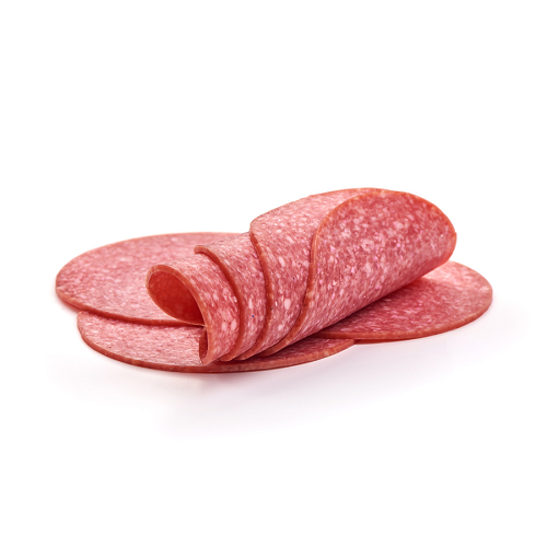 Frozen sliced german salami